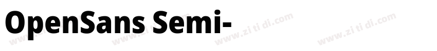 OpenSans Semi字体转换